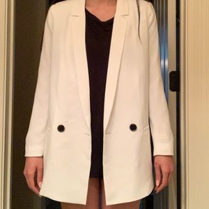 Mural White Oversized Blazer NWOT